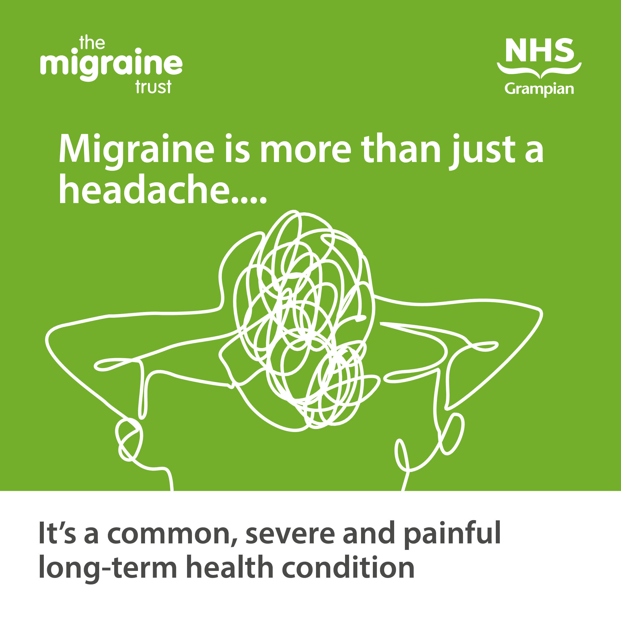 Migraine is more than just a headache... It's a common, severe and painful long-term health condition.