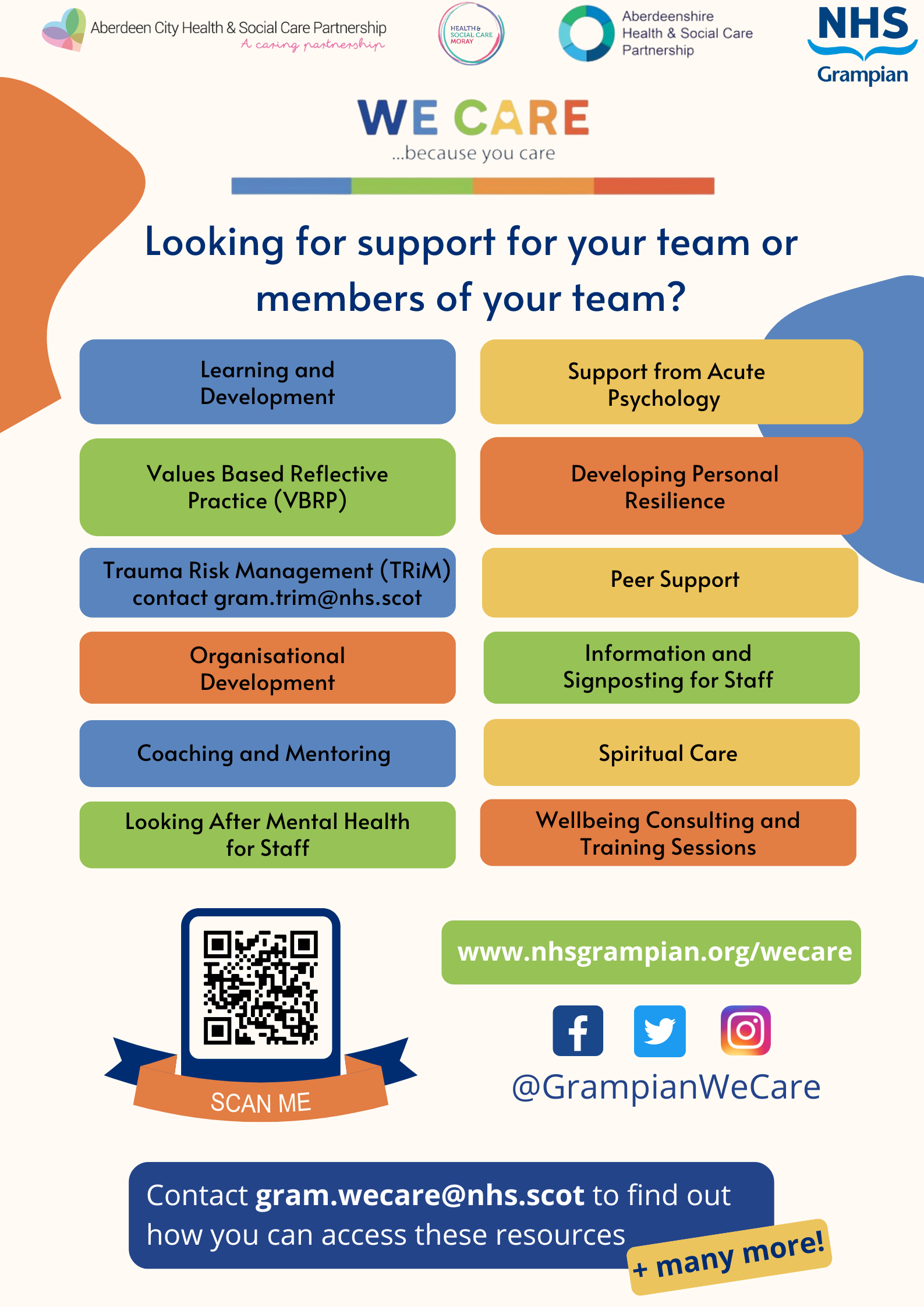 We Care Support Poster