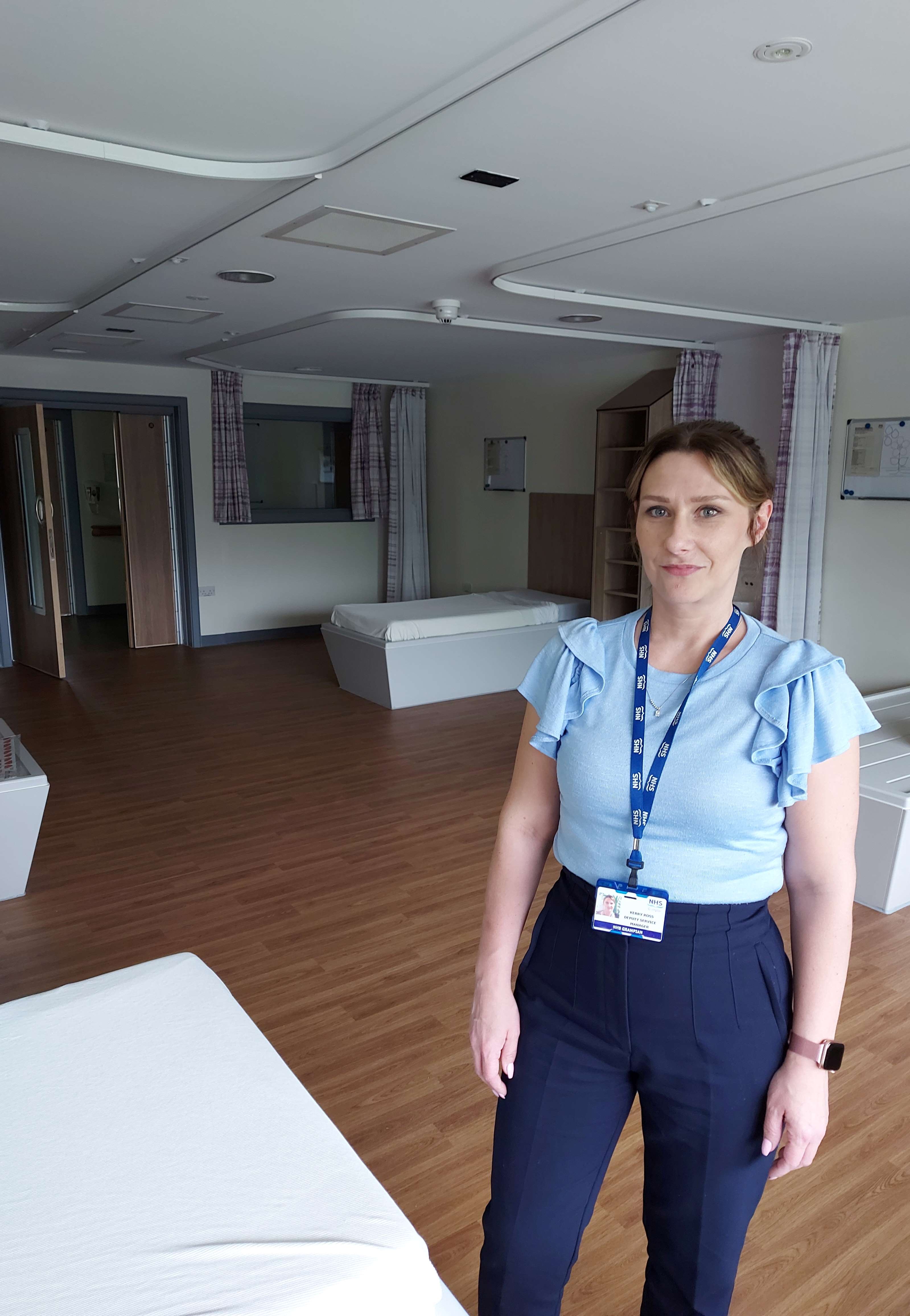 Kerry Ross in one of the rooms on Muick Ward