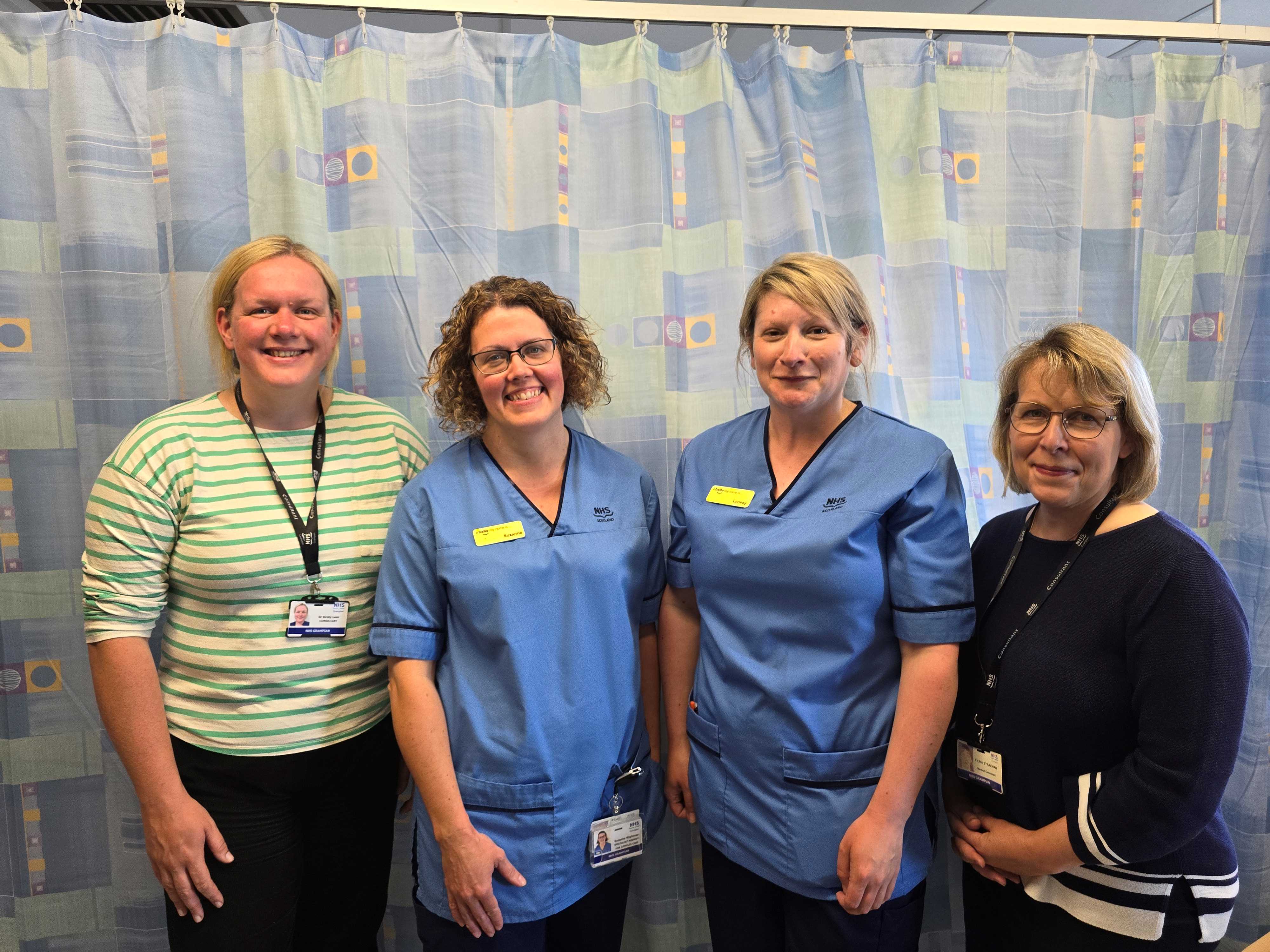 (from left to right): Kirsty Lees, Suzanne Wightman, Lynsey Browne and Fiona Strachan.